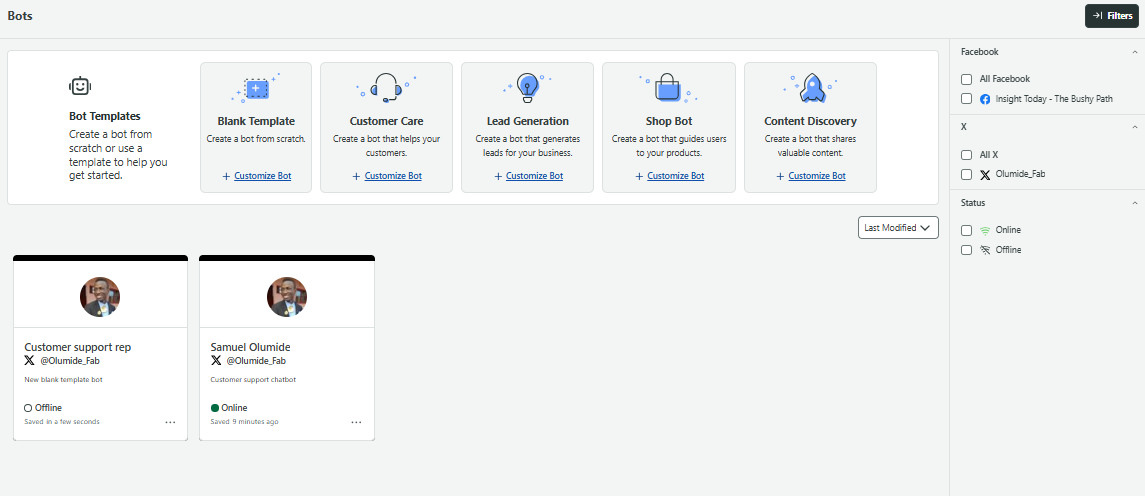 Bot templates in Sprout Social