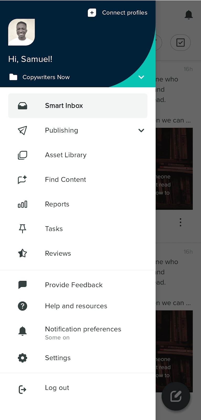 Sprout Social Android app interface