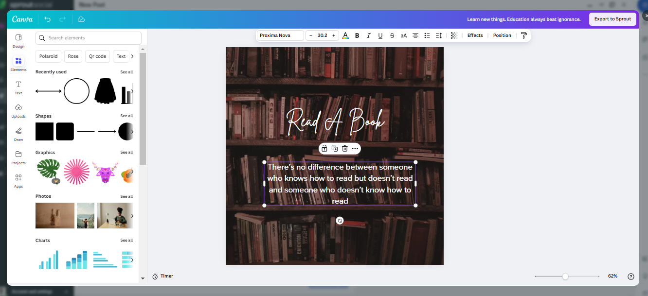 Canva integration in Sprout Social